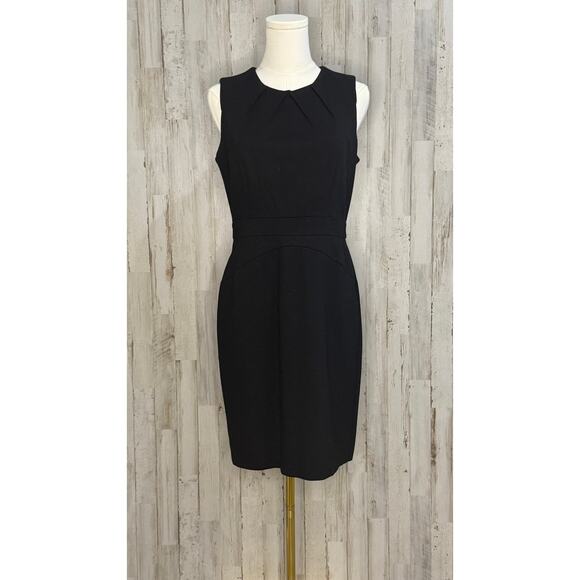 LOFT Petite‎ Black Sleeveless Sheath Dress Size 6 Knee Length - Picture 1 of 6